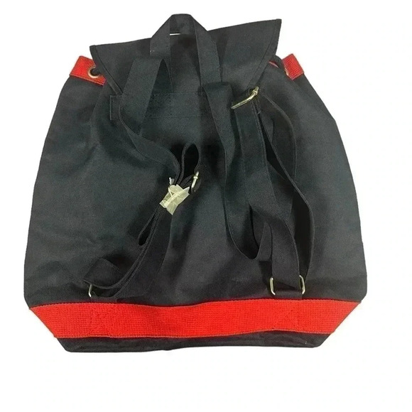 Vintage 90s Tommy Hilfiger Big Logo Spell Out Top Loader Cinch Backpack Bag NWT - Picture 3 of 3